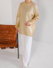 gold varaklı triko kazak 3