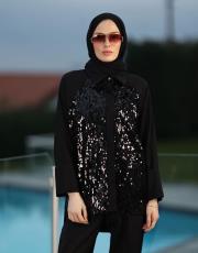 siyah payet gömlek