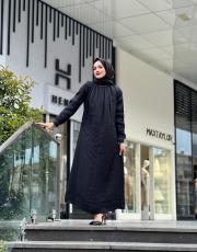 siyah princess elbise