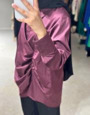 bordo bel büzgülü gömlek 3