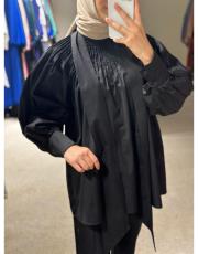 siyah nervürlü gömlek 2