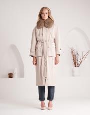 taş kürklü uzun mont