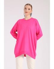 fuşya merserize ince kazak