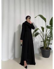 siyah şifon detaylı tulum 2