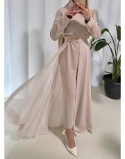 bej şifon detaylı tulum