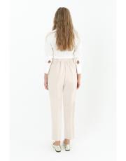 bej lastikli havuç pantolon 2