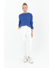 ekru lastikli havuç pantolon