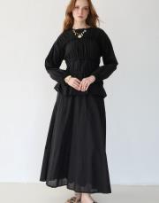 siyah pamuk vual etekli takım 2