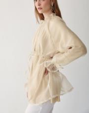 bej organze gömlek 4