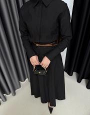 siyah kemerli poplin elbise 3