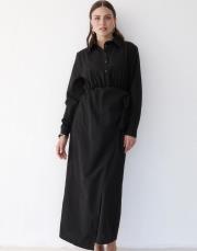 siyah poplin elbise 4