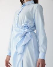 bebe mavi poplin elbise 3