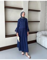 lacivert kol nakışlı takım