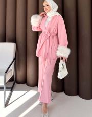 pembe kolu kürklü scuba takım 3