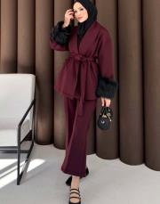 bordo kolu kürklü scuba takım 3