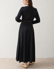 siyah kemerli modal elbise 2