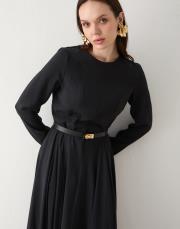 siyah kemerli modal elbise 3