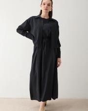 siyah modal gömlek elbise 3