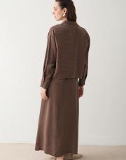 kahve modal gömlek elbise 3