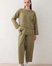 yağ yeşili basic spor takım 3