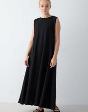 siyah kolsuz modal elbise