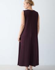 bordo kolsuz modal elbise 2