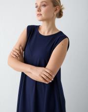 lacivert kolsuz modal elbise