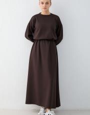 acı kahve basic modal elbise