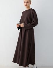 acı kahve basic modal elbise 2