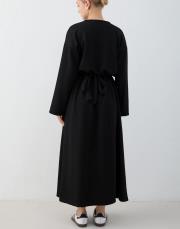 siyah basic modal elbise