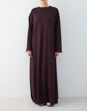 bordo basic modal elbise