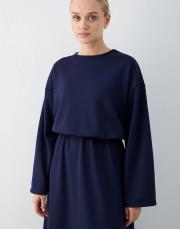 lacivert basic modal elbise