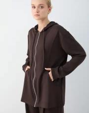 kahve fermuarlı modal takım 2