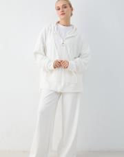 beyaz kapüşonlu modal takım 2