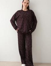 bordo taşlı modal takım