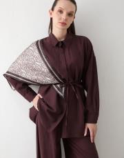 bordo fularlı gömlekli takım 2