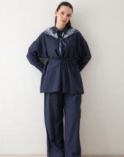 lacivert fularlı gömlekli takım 2