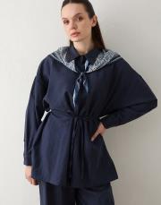 lacivert fularlı gömlekli takım 3