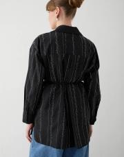 siyah taşlı poplin gömlek 2