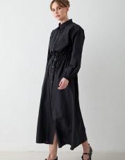 siyah çıtçıtlı elbise