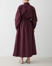 bordo çıtçıtlı elbise 2