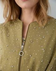 haki taşlı pantolonlu takım