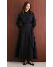 lacivert bel detaylı etek takım