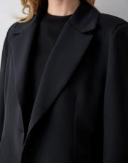 siyah oversize ceketli takım