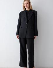siyah oversize ceketli takım 3