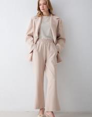 bej oversize ceketli takım 3