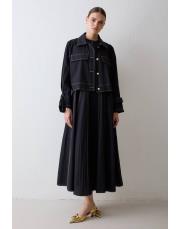 lacivert ceketli jile elbise