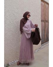 gül kurusu şifon kraş etek 2