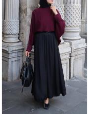 siyah saten kraş etek 2