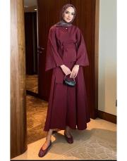 bordo bağlamalı etekli takım 3